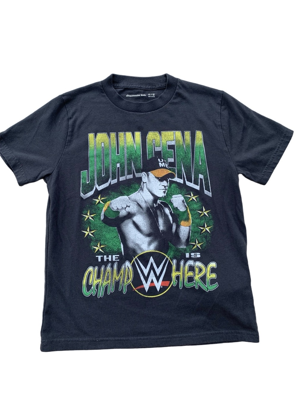 Abercrombie Kids Size 11/12 John Cena Wrestling Never Give Up Graphic Tee